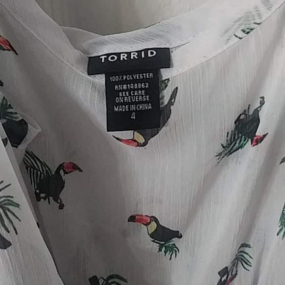 Flowy tropical top - Picture 5 of 6